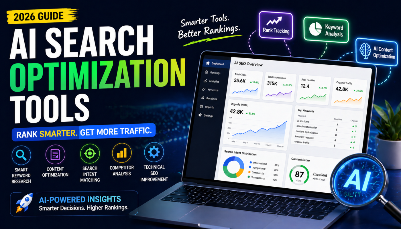 ai search optimization tools helping improve rankings with keyword research and content optimization dashboards