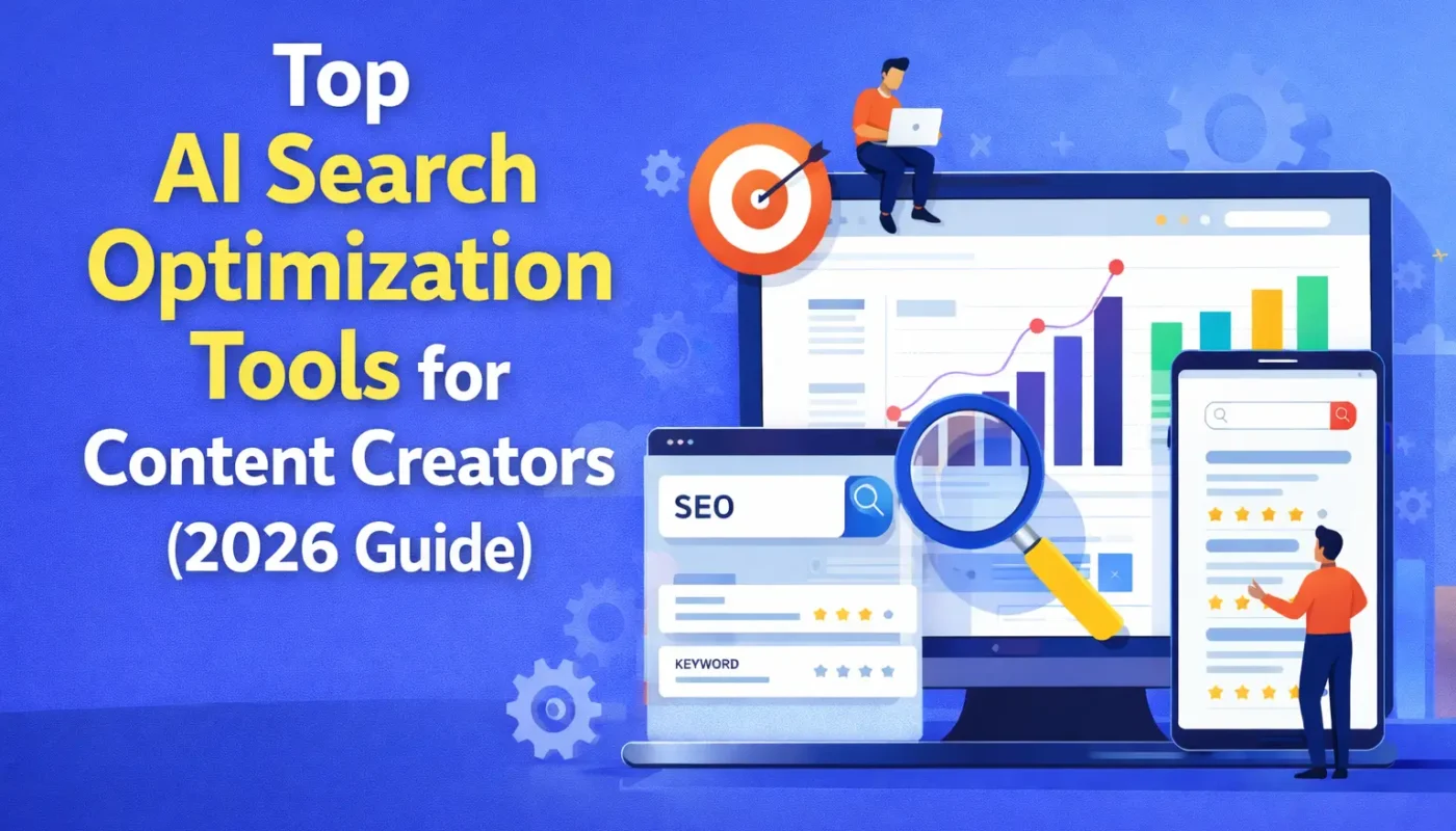 Top AI search optimization tools for content creators infographic