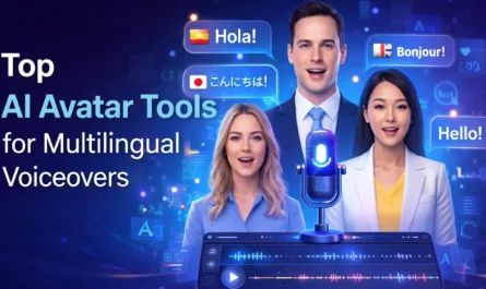 Top AI avatar tools for multilingual voiceovers featuring digital avatars speaking multiple languages with AI microphone interface