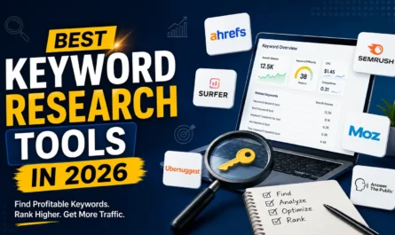 "Best Keyword Research Tools in 2026 featuring Ahrefs, Semrush, LowFruits, Surfer SEO, Google Search Console, and free keyword research tools for SEO growth."